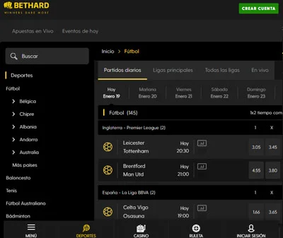 Bethard apuestas deportivas