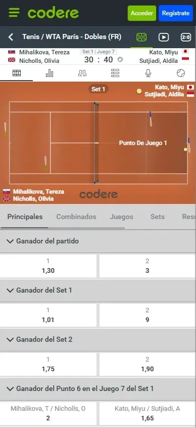 apuestas en vivo codere