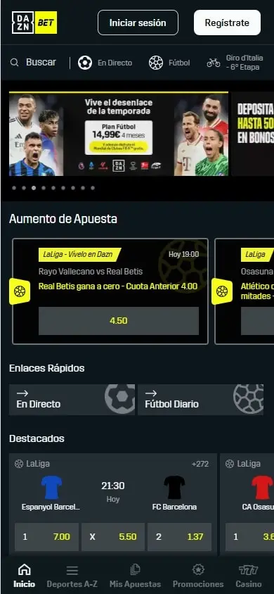 casa de apuestas dazn bet