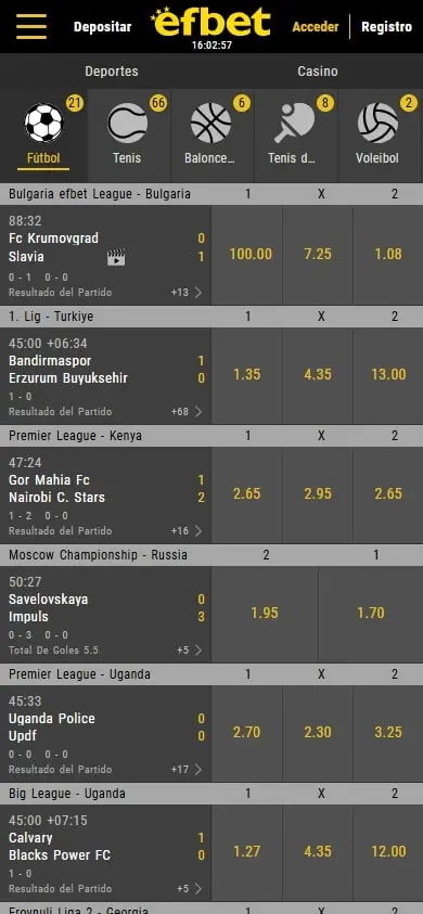 apuestas en efbet