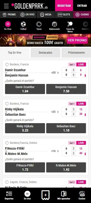 Goldenpark apuestas