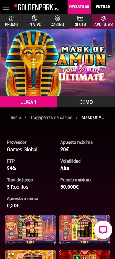 goldenpark casino legal españa