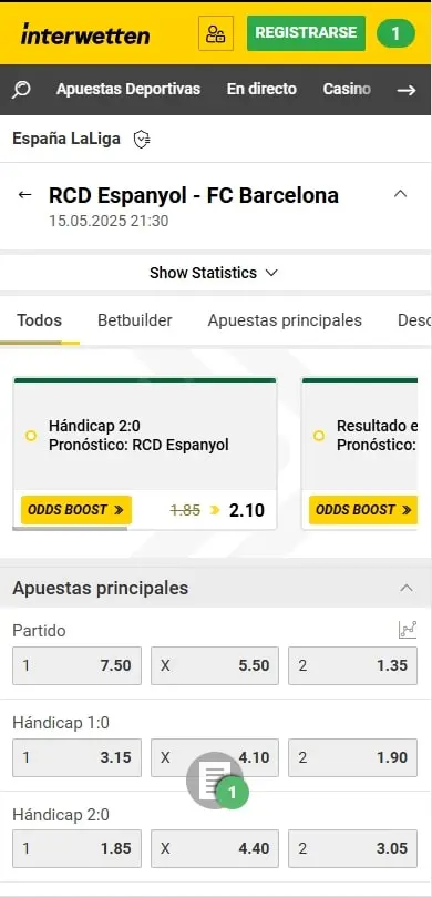 interwetten apuestas en directo