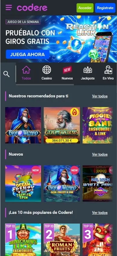 juegos de casino codere
