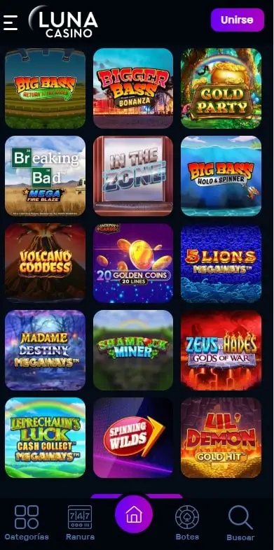 tragaperras en luna casino