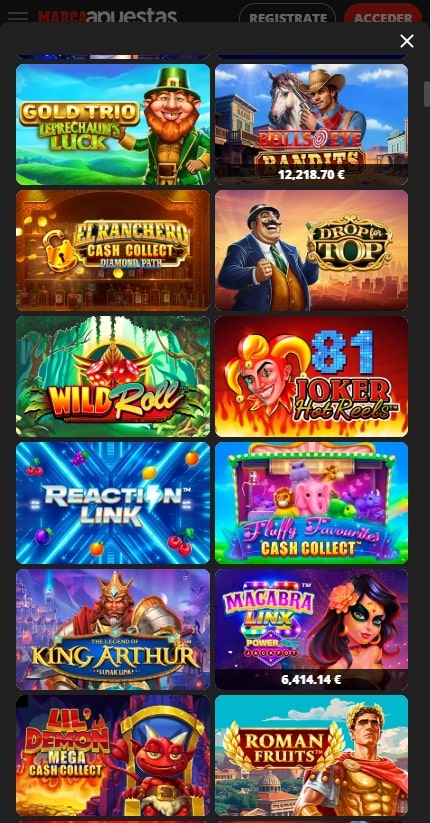 juegos de casino marca apuestas