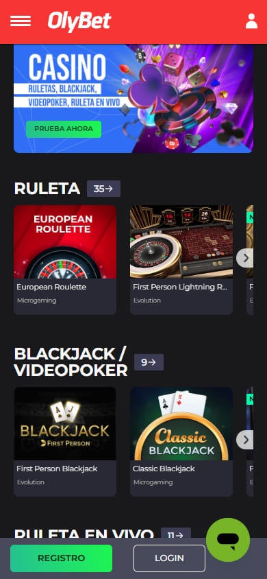 olybet casino en vivo