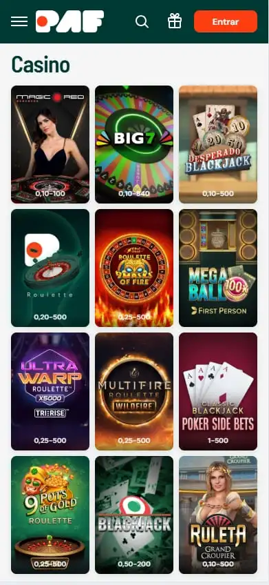 paf casino online