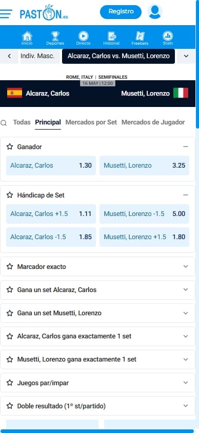 pastón casa de apuestas