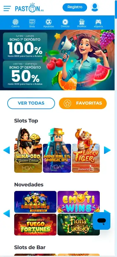pastón slots