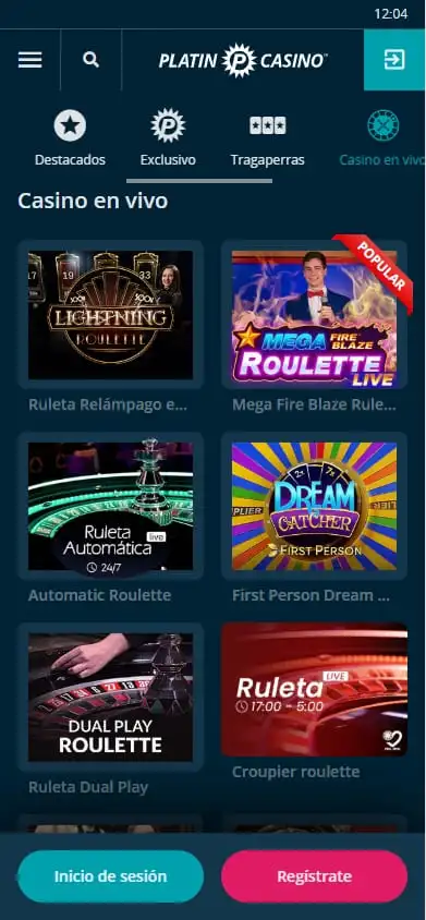 Platincasino ruletas