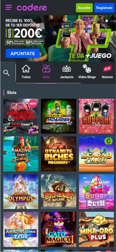 slots codere