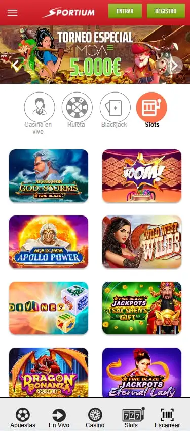 sportium slots
