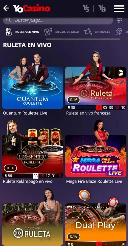 YoCasino ruleta en vivo