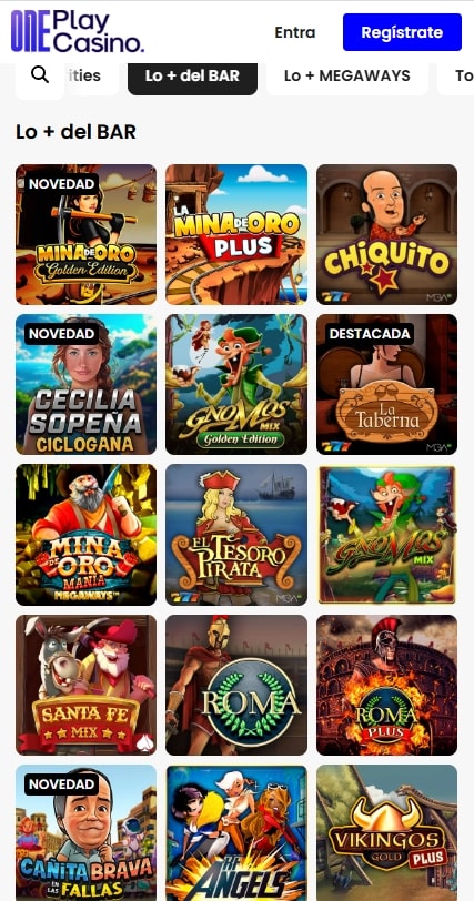 OnePlay Casino juegos de casino