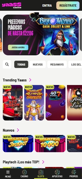 Slots y tragaperras en Yaass Casino