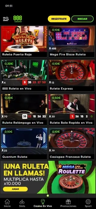 casino en vivo en 888casino
