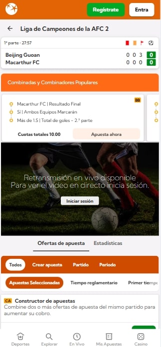 streaming en vivo en botemania