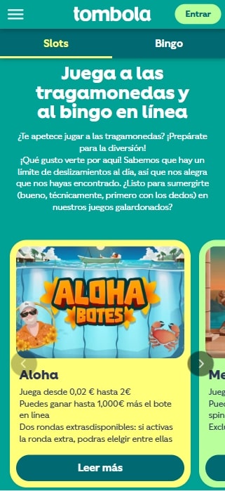 las mejores slots en tombola