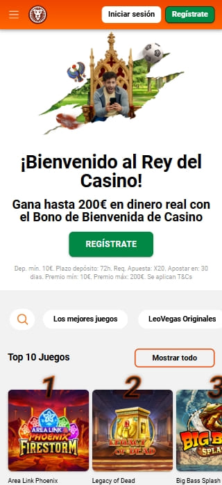 catálogo de casino de leovegas españa