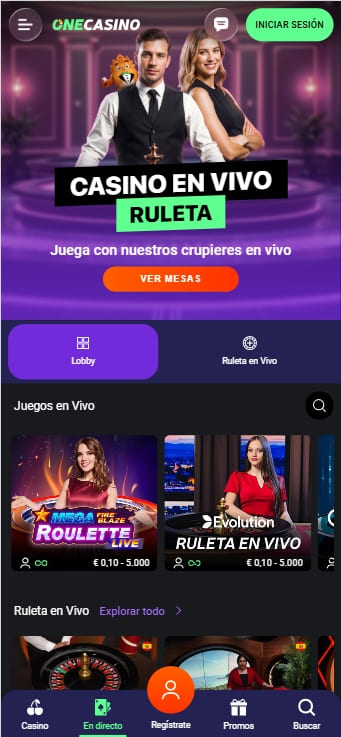 casino en vivo con crupieres reales en onecasino