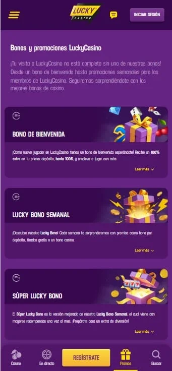 metodos de pago de LuckyCasino con Bizum PayPal y tarjeta