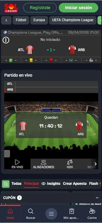 apuestas en directo de solcasino