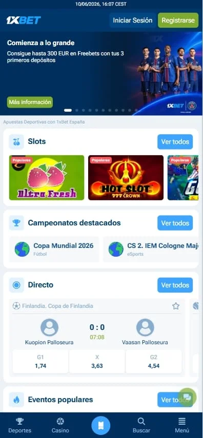 bono de bienvenida apuestas 1xbet 300 euros