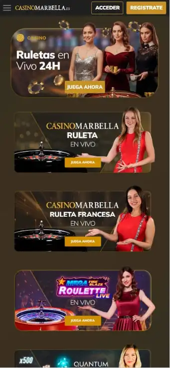 ruleta en vivo en casinomarbella