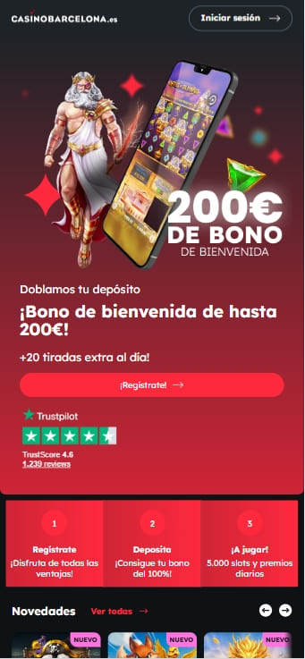 200€ de bienvenida por depósito en casino barcelona