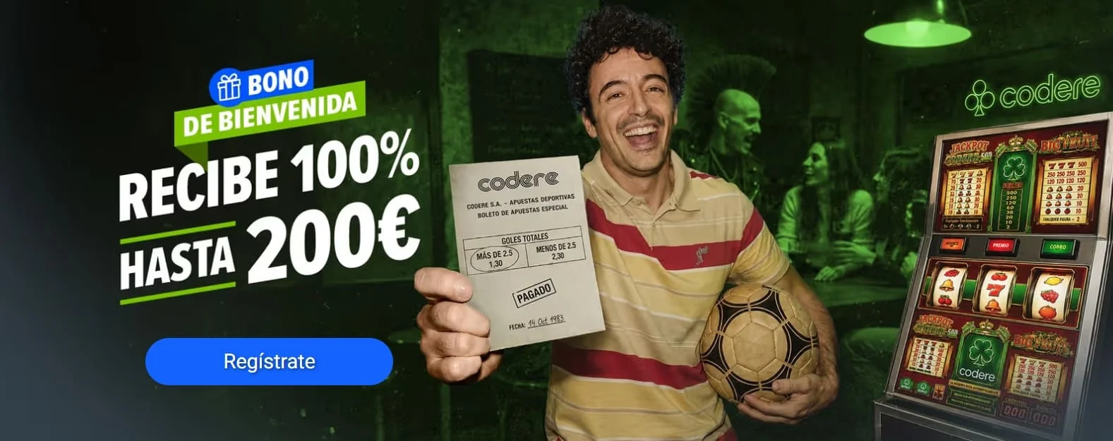 Bono bienvenida apuestas Codere: 100% hasta 200€
