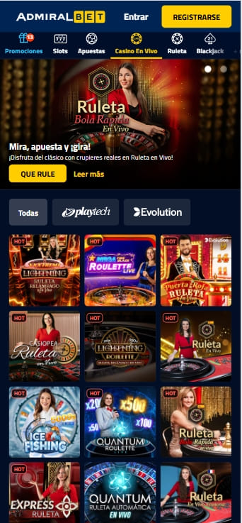 ruletas en vivo en admiralbet