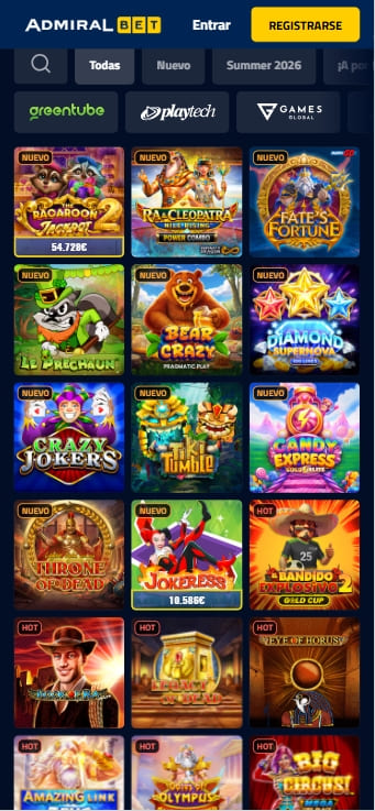 slots exclusivas en admiralbet