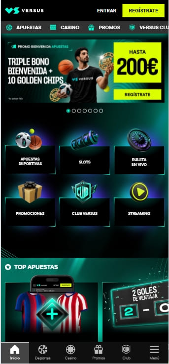 hasta 200€ en freebets de bienvenida en versus