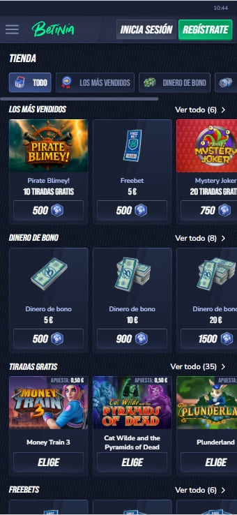 tienda de puntos de Betinia
