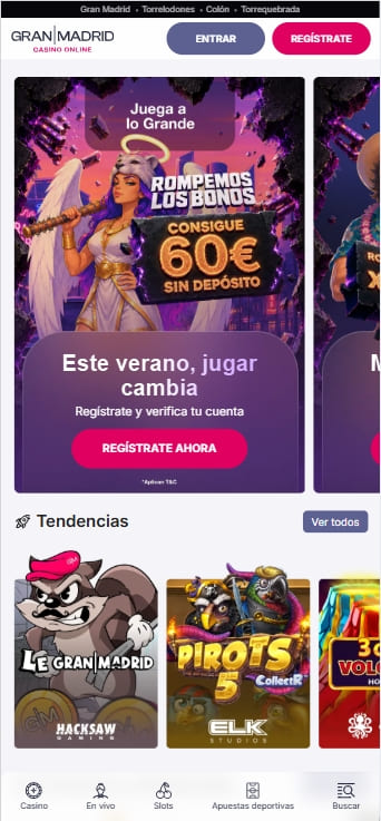 hasta 200€ de bienvenida con tu primer depósito en gran madrid