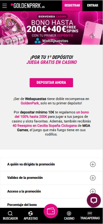Bono bienvenida de casino de hasta 200€ con el primer depósito