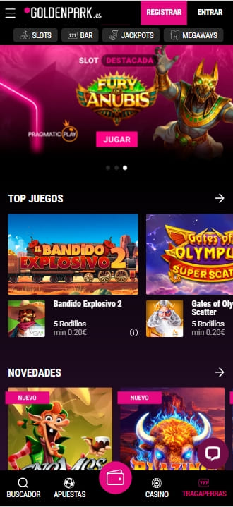 Tragaperras exclusivas en el casino de GoldenPark