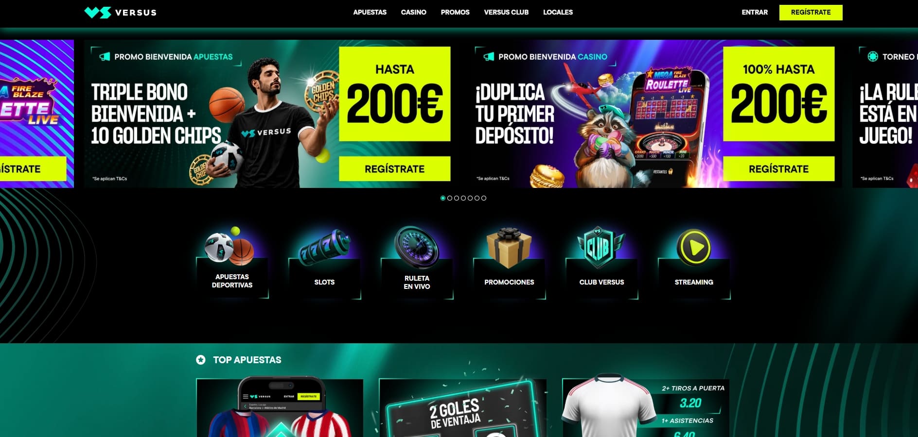 triplica tu primer depósito en bono con versus