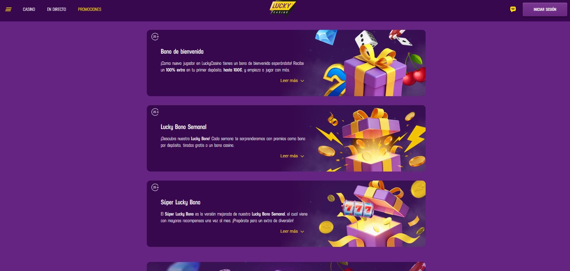 promociones de casino de luckycasino españa
