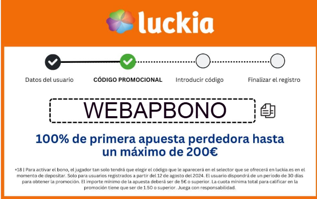 Código promocional Luckia