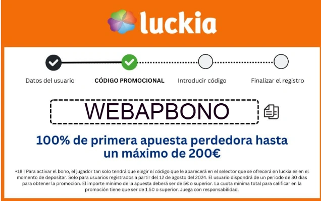 Código promocional Luckia