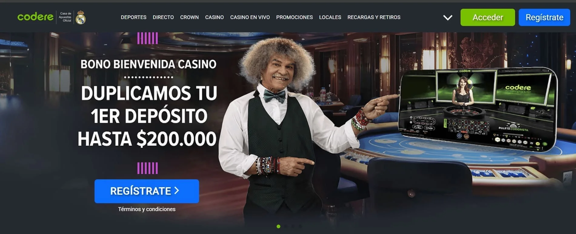 Codere Colombia apuestas en vivo