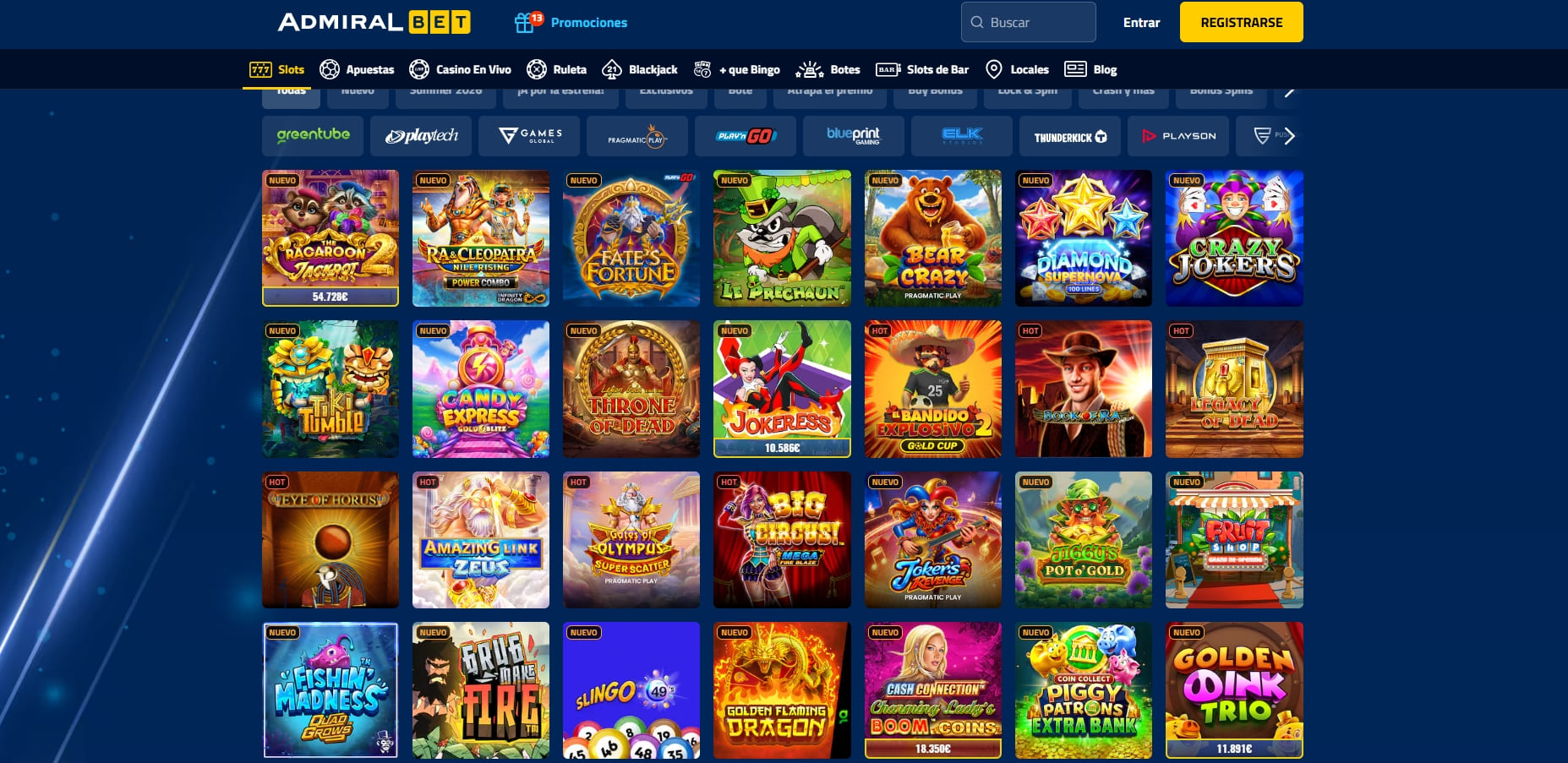 deposita desde solo 5 euros en admiralbet casino