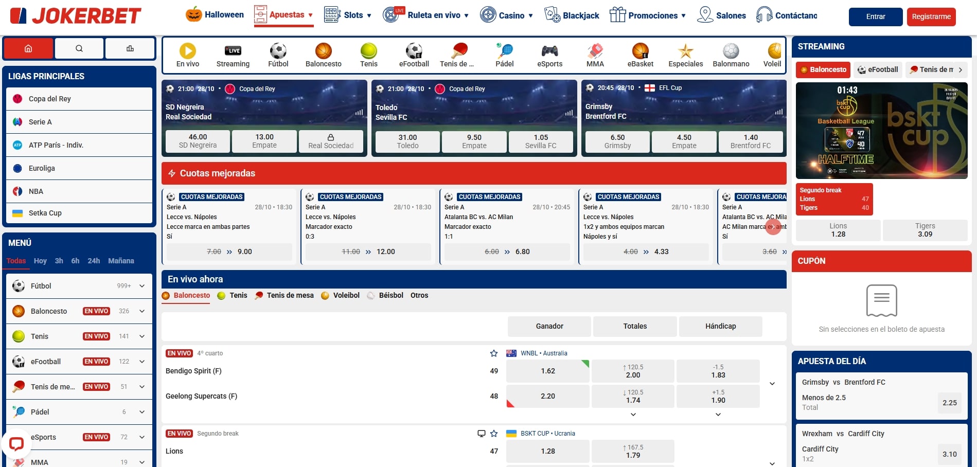 Apuestas deportivas en JOKERBET