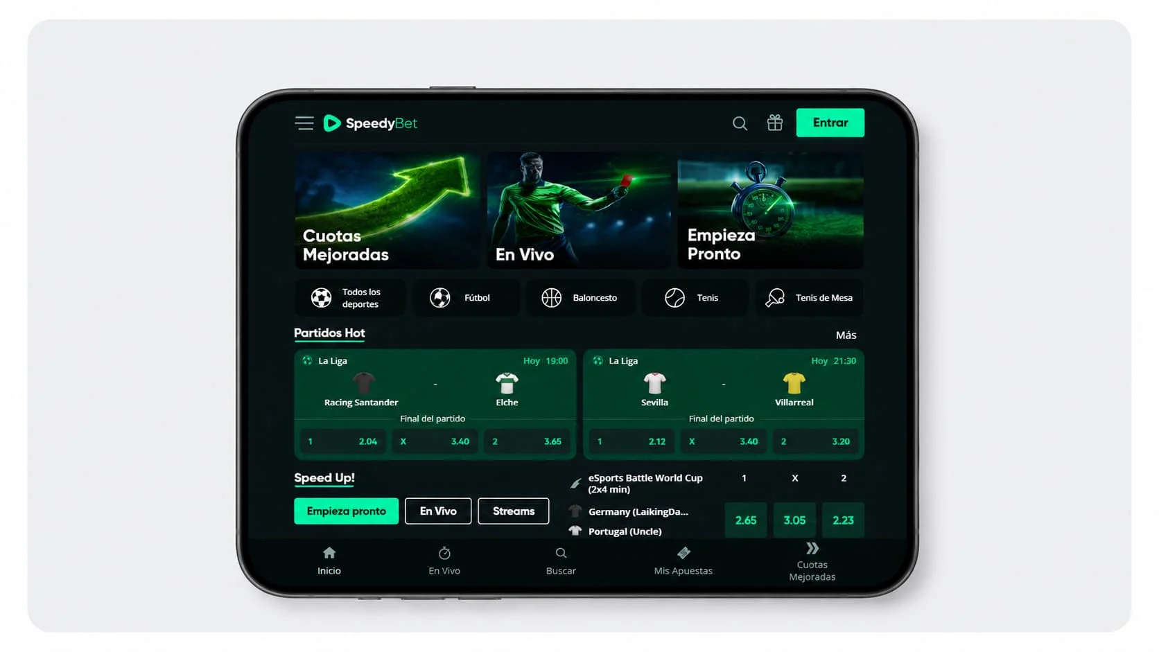 Bono de bienvenida en la app de SpeedyBet