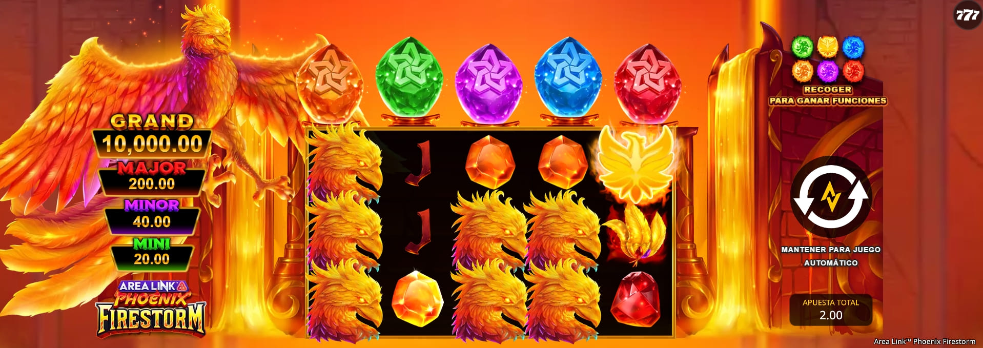 juega gratis a la slot Area Link Phoenix Firestorm