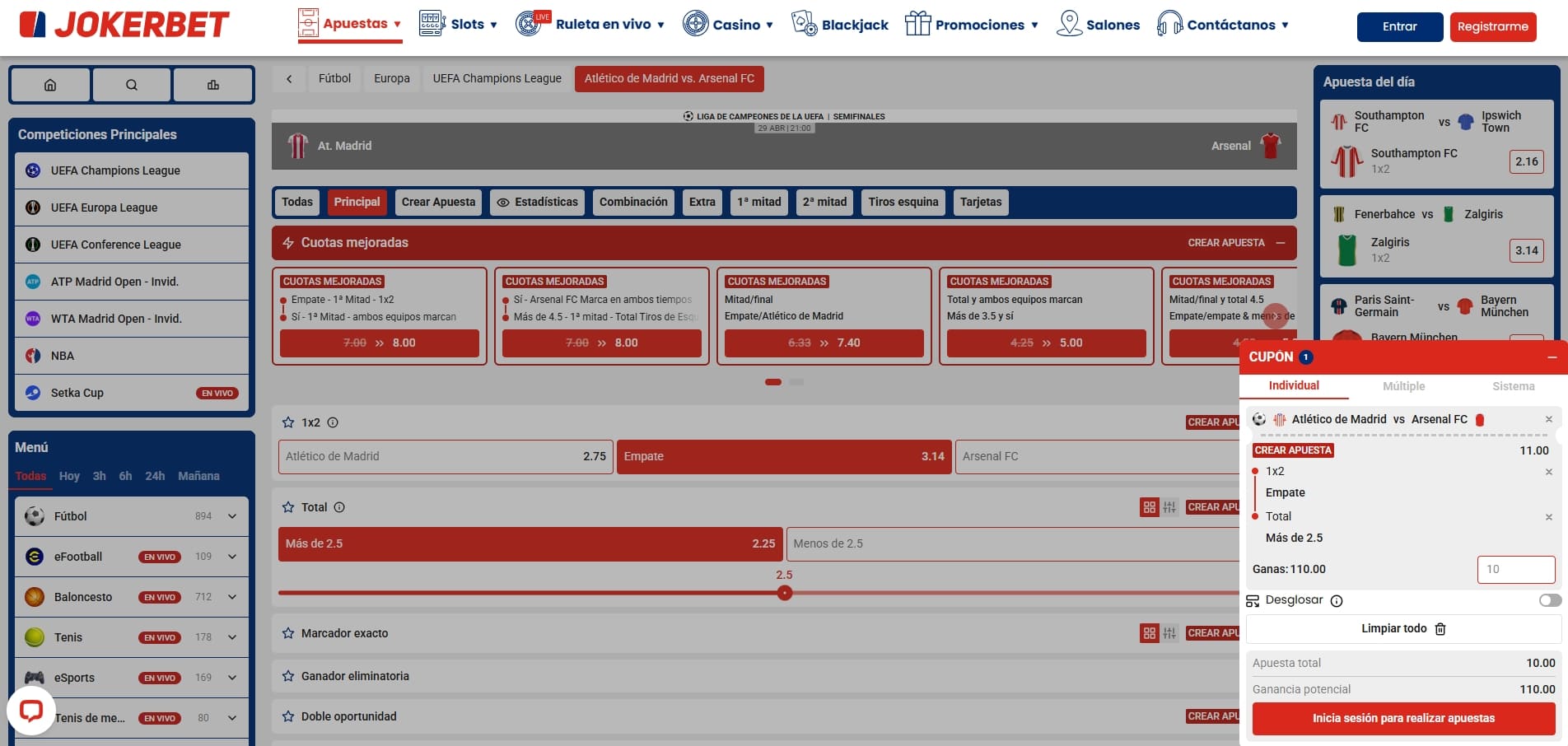 bet builder apuesta personalizada en una casa de apuestas