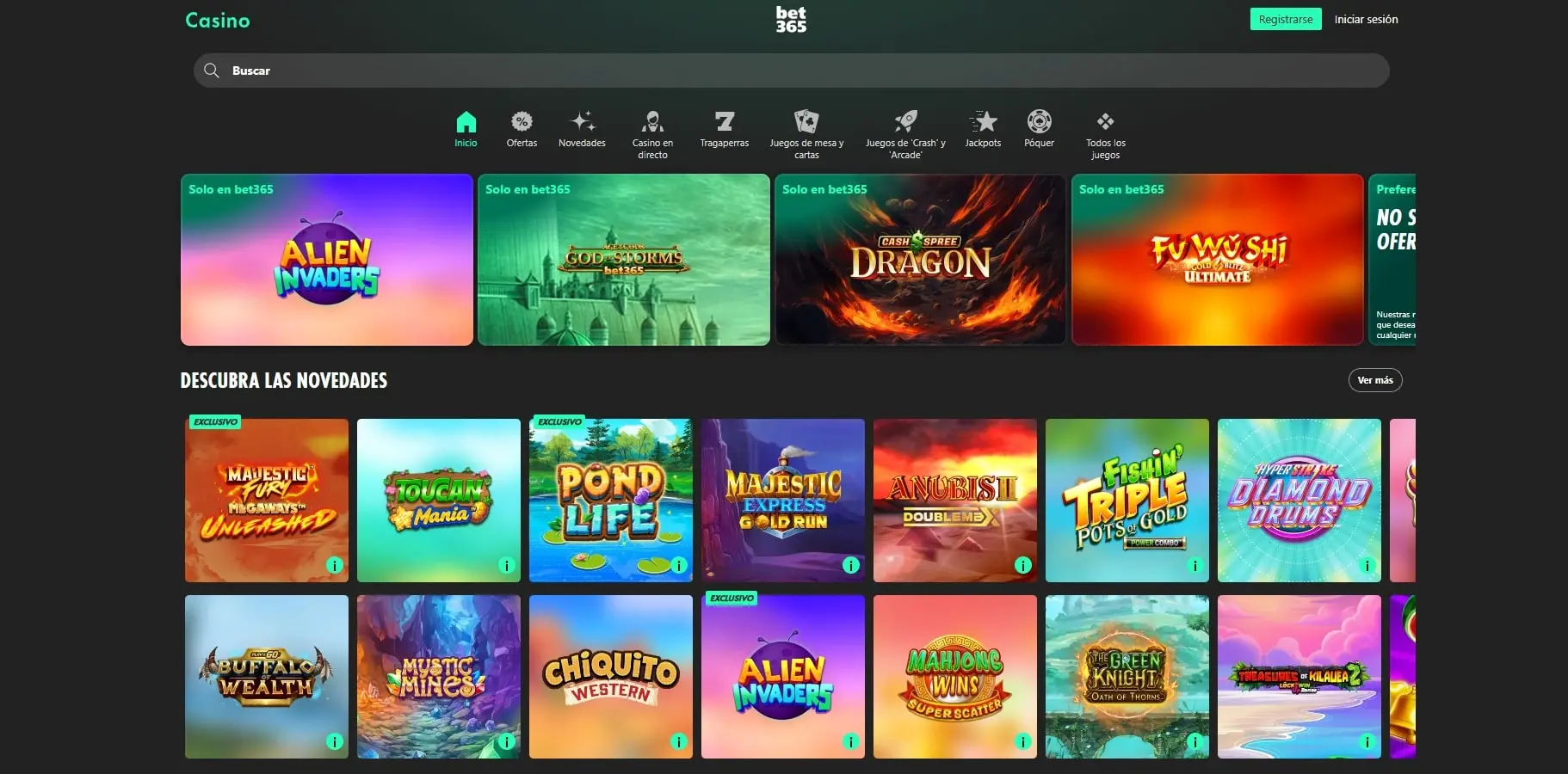 Juegos de NetEnt en Bet365 Casino