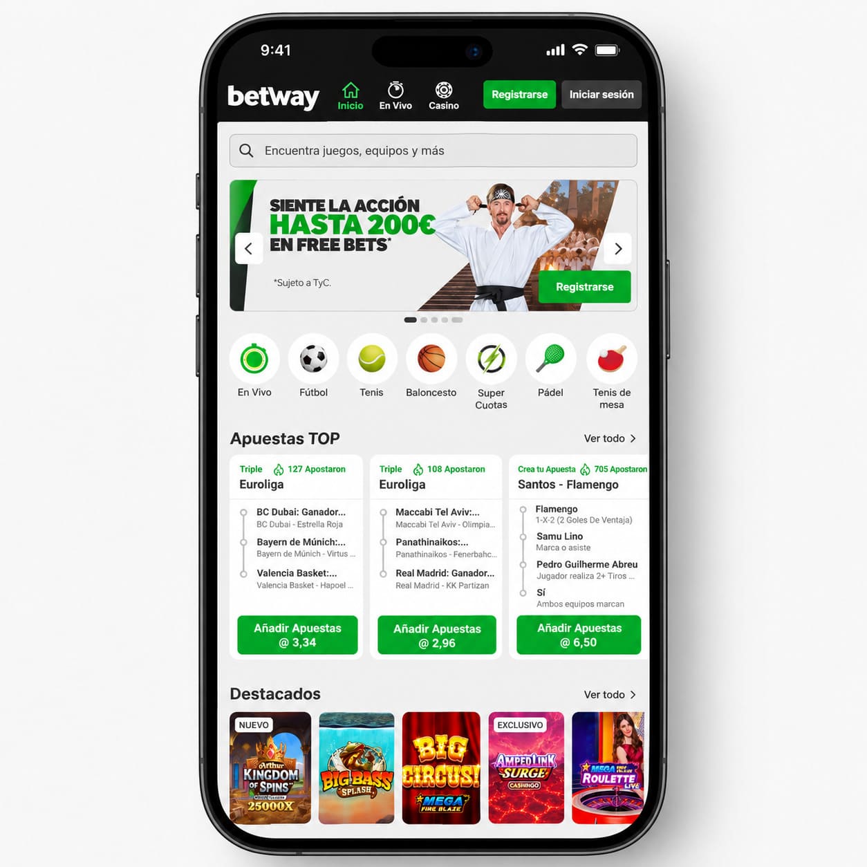 cuotas mejoradas en la app de betway españa